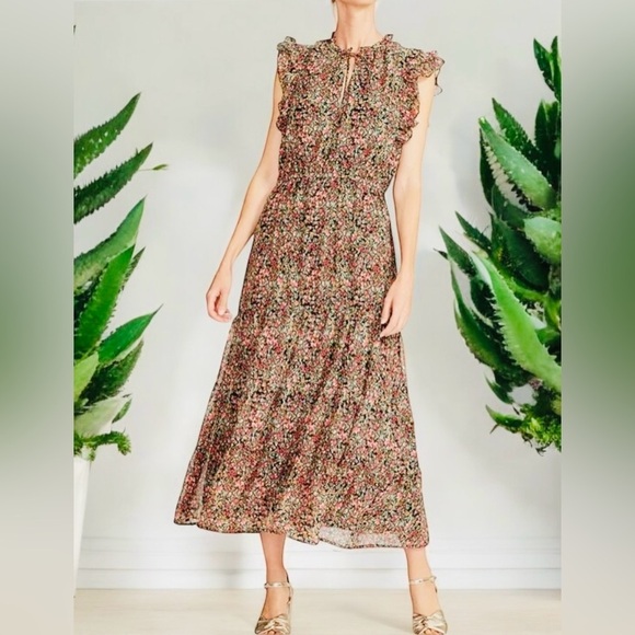 BB Dakota By Steve Madden Women's Sleeveless Printed Chiffon Midi Dress size M - Picture 1 of 16